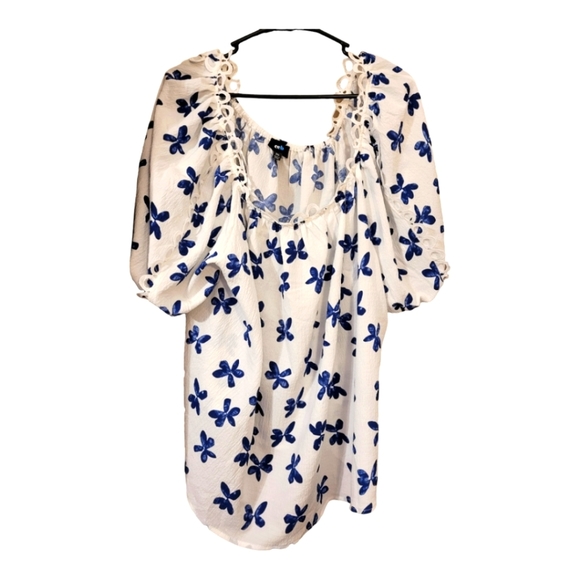 Alice Blue Tops - Alice Blue white floral top 3X